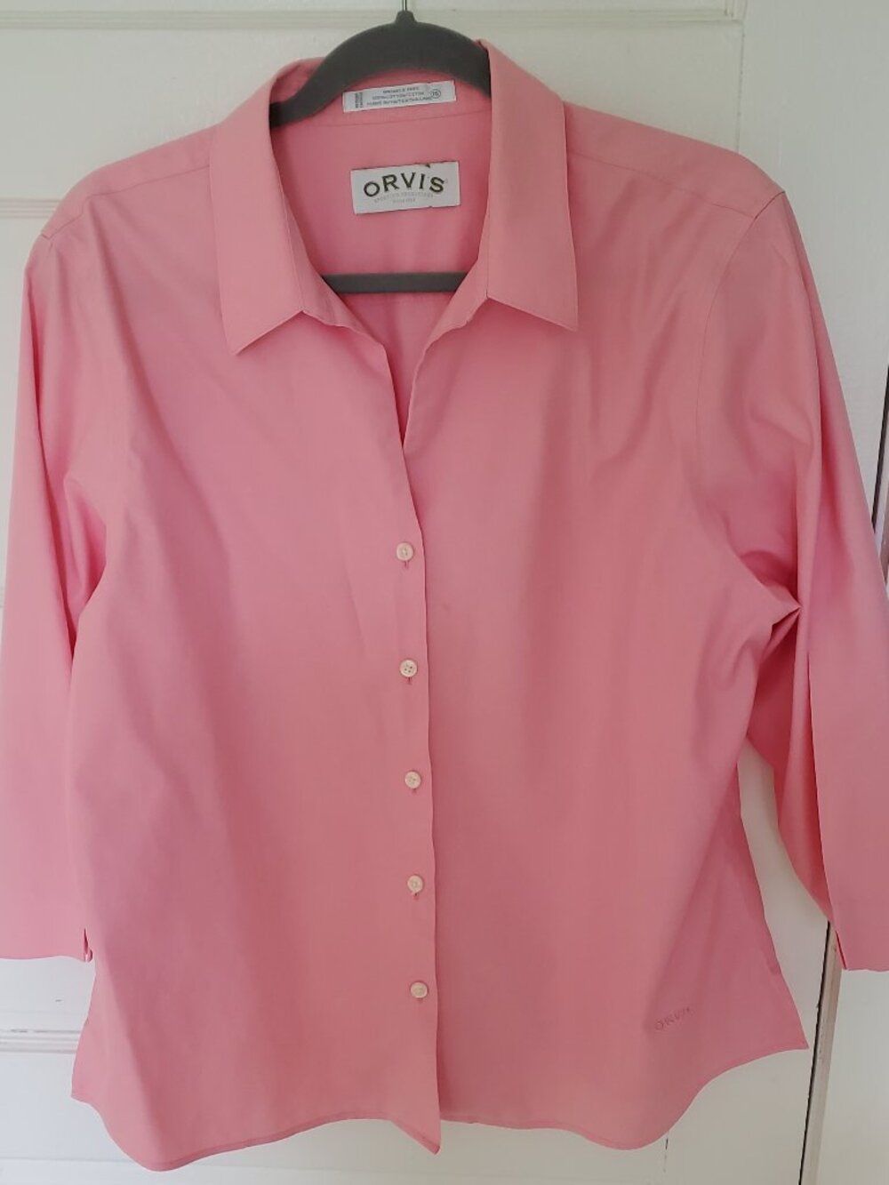 Women's Orvis Size 16 shirt Coral Peachy Pink